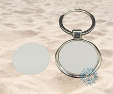Load image into Gallery viewer, Sublimation Metal Key Chain - Bay Beach Blanks the circle is single sided for sublimation to customize and personalize gift idea
