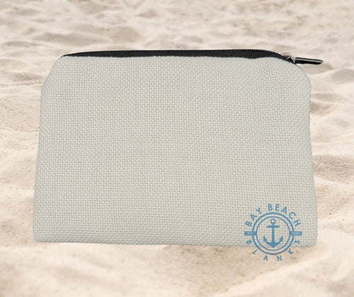 Sublimation Linen Bag - Bay Beach Blanks small linen cosmetic or makeup bag great for customized or personalized gift ideas. wedding favours, bridesmaids gifts