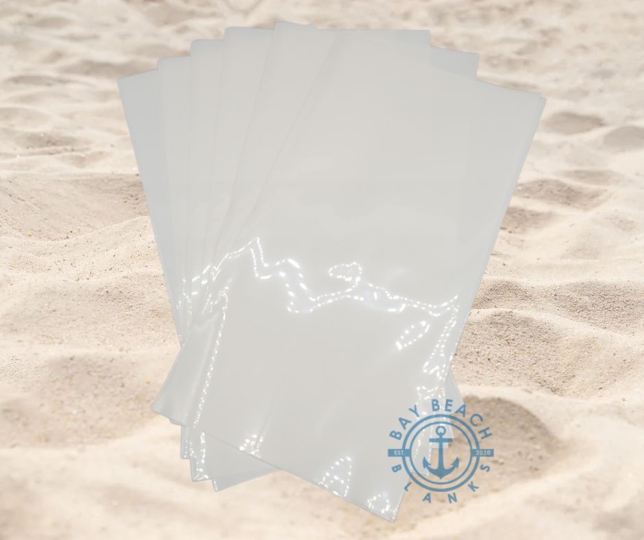 Sublimation shrink wraps are suitable for the 20 oz skinny tumbler. They measure 10.25 inches long  and are sold separately